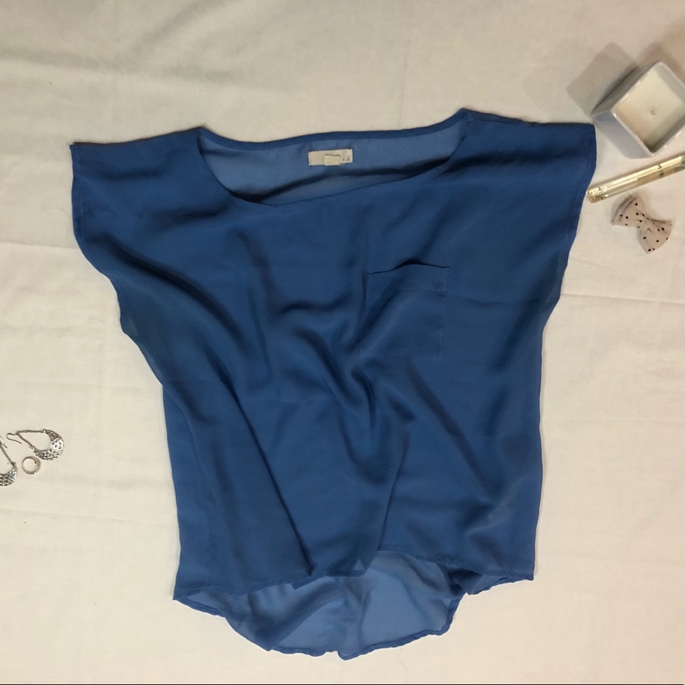 Garage | Sheer Blue Coastal Style T Shirt Medium